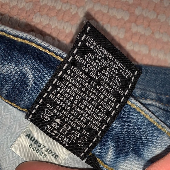 7 For All Man Kind Edie Jeans Size 25 Button Fly - Picture 13 of 13